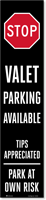 Stop Valet Parking Available Lot boss Reflective Label