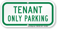 Tenant Only Parking Supplemental Parking Sign
