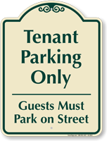 Tenant Parking Only Signature Sign