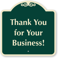 Thank You For Your Business Signature Sign