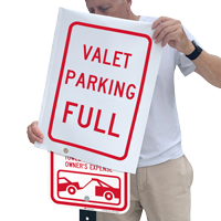 Vallet Parking Full Temproary SlipOver Sign Cover