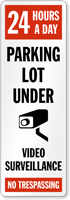 Parking Under Video Surveillance Back-Of-Sign Decal