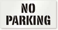 No Parking Floor Stencil