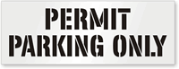 Permit Parking Only Stencil