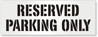 Reserved Parking Only Stencil