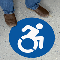 Updated Accessible Circular Floor Symbol Sign
