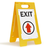 Exit (Up Arrow) Fold-Ups® Floor Sign