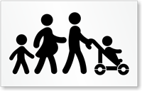 Family Parking Symbol Stencil