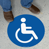Handicap Symbol SlipSafe™ Floor Sign