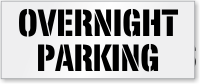 Overnight Parking Floor Stencil