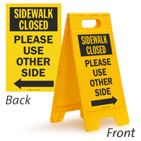 Sidewalk Closed 2 Sided Standing Floor Sign