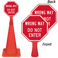 Wrong Way Do Not Enter Sign