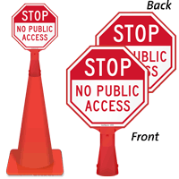 STOP No Public Access Sign