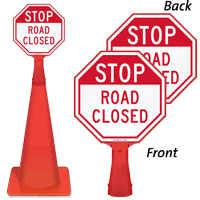 Stop Road Closed Sign