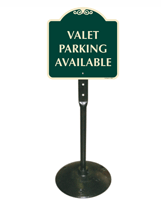 VALET PARKING AVAILABLE Sign