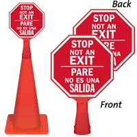 Bilingual Stop Pare - Not An Exit Sign