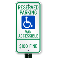 North Dakota Reserved Parking, Van Accessible Signs