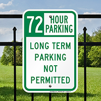 72 Hour Time Limit Parking Signs