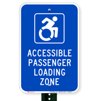 Accessible Passenger Loading Zone Parking Signs