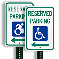Reserved Parking Aluminum ADA Handicapped Signs