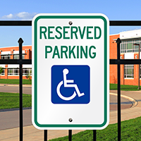 Reserved Parking (handicapped Symbol) Aluminum ADA Handicapped Signs