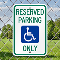 Reserved Parking Only Handicapped Signs