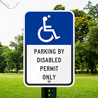 Parking Disabled Permit Only Signs