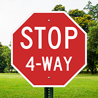 Stop 4-Way 24 in. x 24 in. Reflective Aluminum Signs