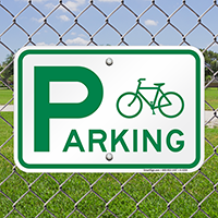 Bicycle Parking (With Graphic) Bike Signs