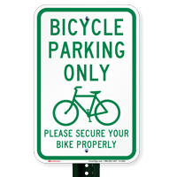 Bicycle Parking Only - Bike Parking Signs