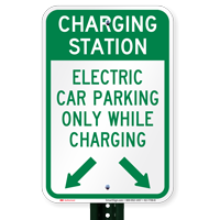 Charging Station, Electric Car Parking Only Signs