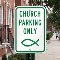 Church Parking Only Signs (Symbol)