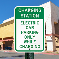 Electric Car Parking Only Signs