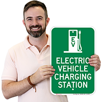 Electric Charging Vehicle Station Signs 