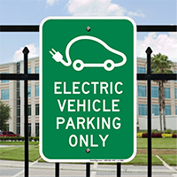 Electric Vehicle Parking Only Signs (With Graphic)