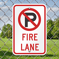 Fire Lane Signs (no parking symbol)