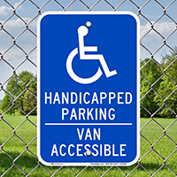 Handicapped Parking Van Accessible Signs (with Graphic)