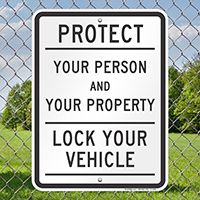 Lock Your Vehicle Signs