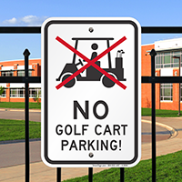 No Golf Cart Parking Rules Signs