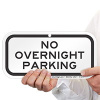No Overnight Parking Aluminum Signs