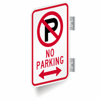 No Parking Signs (with Bidirectional Arrow)