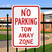 NO PARKING TOW AWAY ZONE Signs