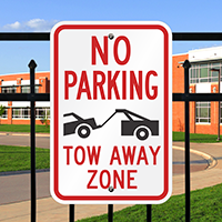 No Parking Tow Zone Sign