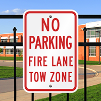 No Parking Fire Lane Tow Signs