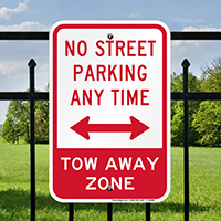 No Street Parking Anytime Signs