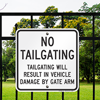 No Tailgating Sign