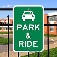 Park and Ride Signs with Graphic