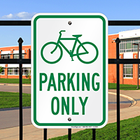 Parking Only Bicycle Graphic Signs