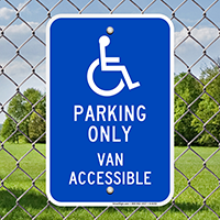Parking Only Van Accessible Signs