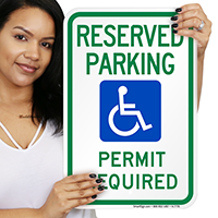 Reserved Handicap Parking Signs (With Graphic)